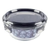 Круглий скляний контейнер із кришкою на засувках Krauff Artglas 29-298-062 (390 мл)