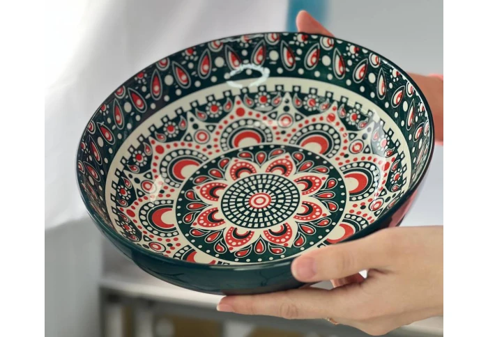 Салатник широкий Тригір`я зеленый Olens 102-603-6 (1800 мл)