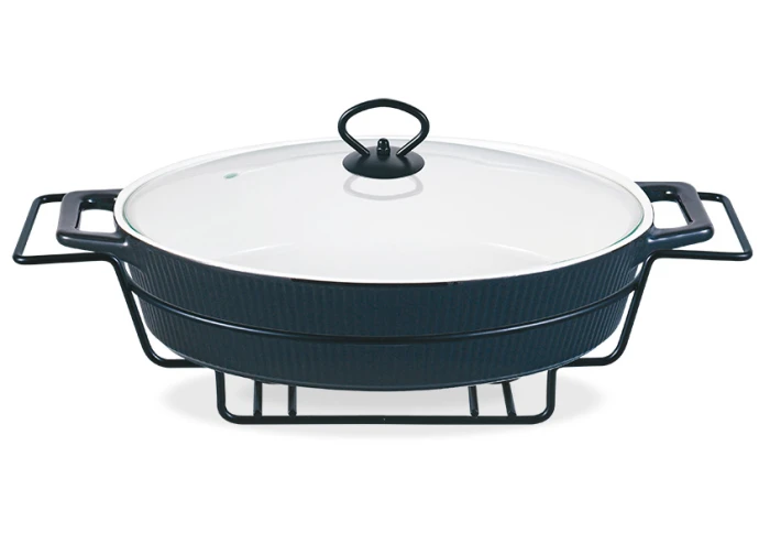 Марміт овальної форми чорного кольору Maestro MR-11560-74 (2,5 л)