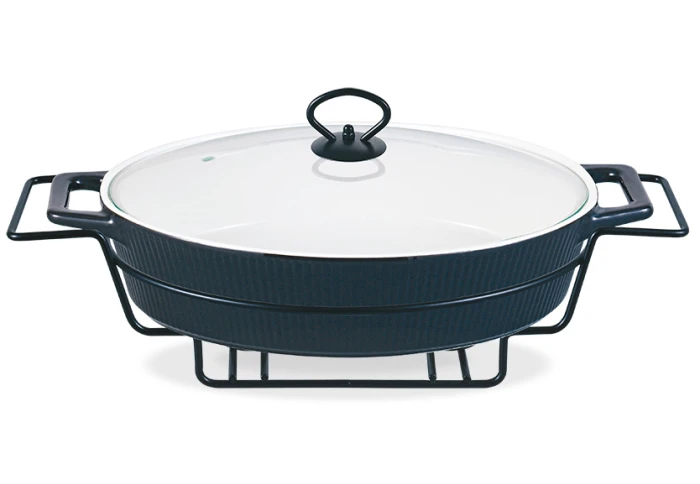 Марміт овальної форми чорного кольору Maestro MR-11360-74 (1,5 л)