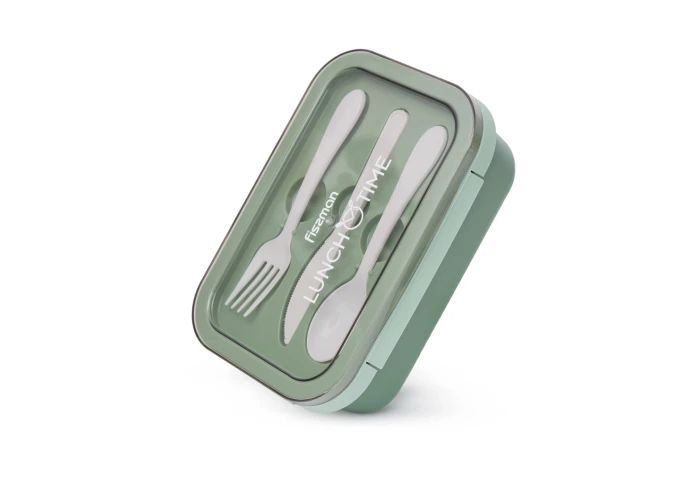 Ланч бокс прямоугольный с контейнером из нержавеюшей стали Fissman 16758 (800 мл)