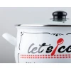 Каструля сталева з емальованим покриттям GUSTO Lets cook біла GT-T-118-LCW (3,1 л)