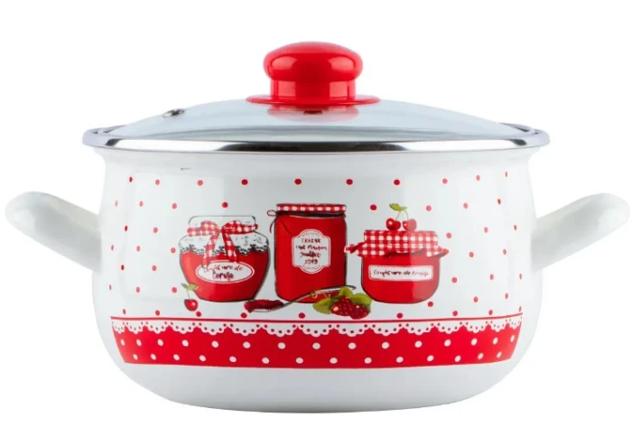 Кастрюля стальная с эмалированным покрытием GUSTO Прянощі GT-T-124-S (5,7 л) Кастрюля стальная с эмалированным покрытием GUSTO Прянощі GT-T-124-S (5,7 л)