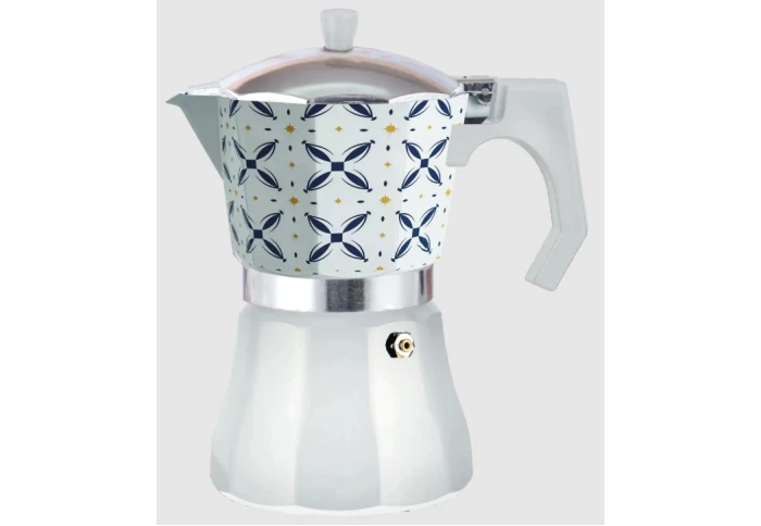 Гейзерная алюминиевая кофеварка на 9 чашек белого цвета GUSTO Lazio GU-1005-9 (450 мл) Гейзерная алюминиевая кофеварка на 9 чашек белого цвета GUSTO Lazio GU-1005-9 (450 мл)