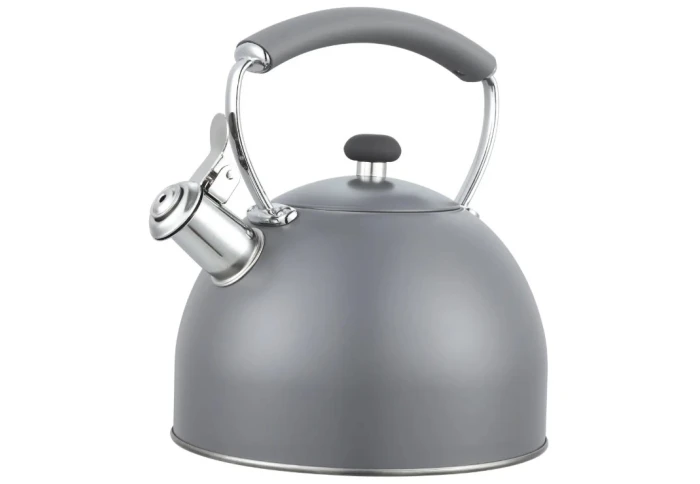 Чайник серого цвета со свистком GUSTO Грей GT-1419-28 (2,8 л)