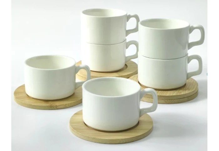 Набор чашек с блюдцами Сноу Olens 102-1238 (150 мл)