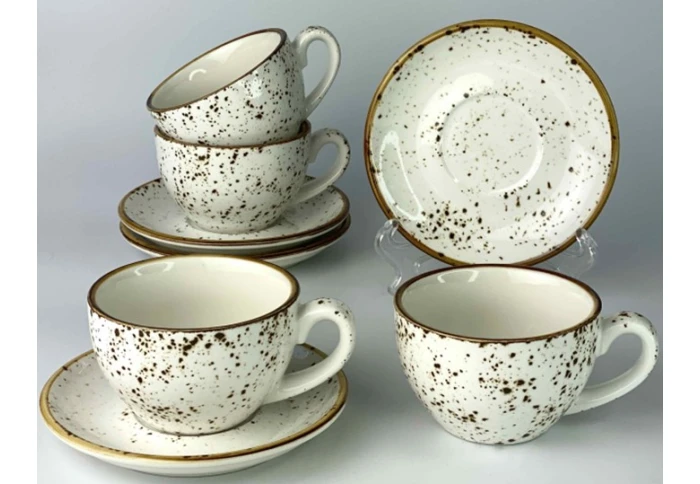 Набор чашек с блюдцами Стара Баварія Olens 102-1386 (240 мл) Набор чашек с блюдцами Стара Баварія Olens 102-1386 (240 мл)