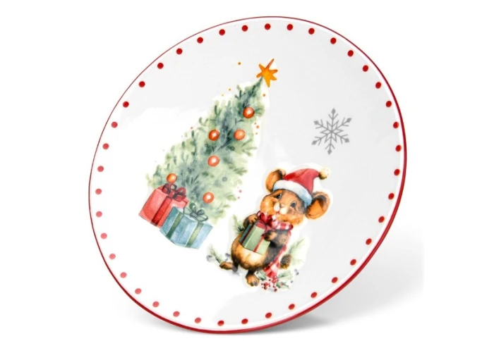 Тарілка новорічна Fissman Merry Christmas 0365 (14,5 см)