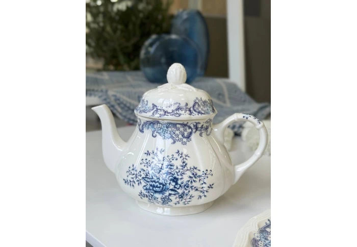 Чайник заварочный фарфоровый Olens Гревелінген синий 8030-516 (900 мл)