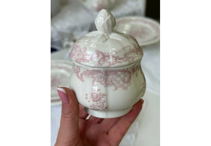 Сахарница фарфоровая Olens Гревелінген розовая 8030-534 (200 мл)