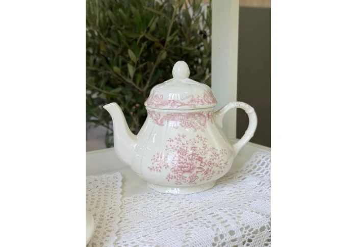 Чайник заварочный фарфоровый Olens Гревелінген розовый 8030-535 (900 мл)