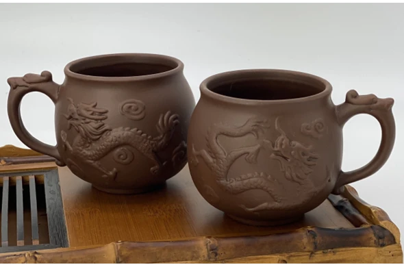 Набор из двух чашек из исинской глины Olens Лун-дракон TC078 (200 мл)