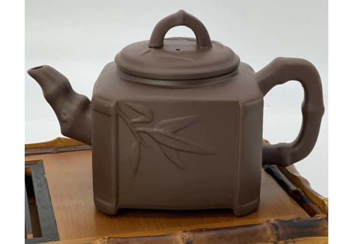 Заварочный чайник из исинской глины Olens Гілка бамбук T2591 (450 мл)