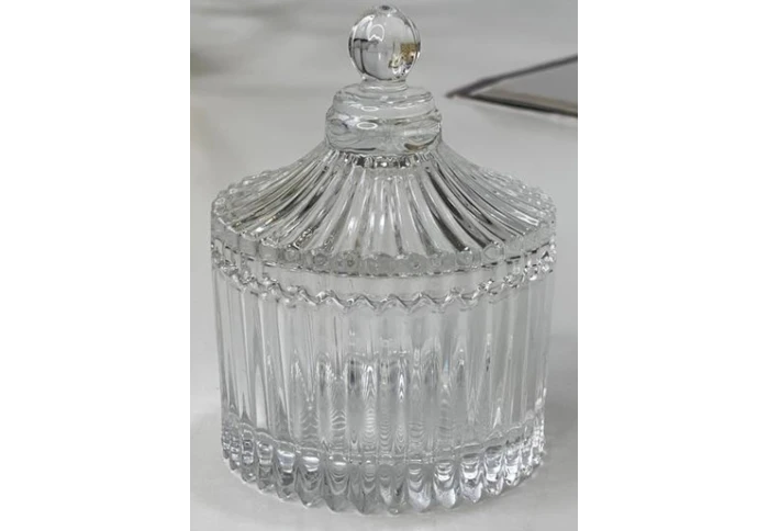 Цукерниця скляна Прозорий купол середня 102-630 (80 мл)