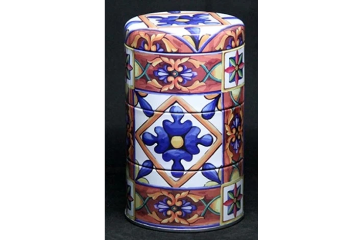 Кругла банка для чаю та кави 3 в 1 Ханша 6 03148-6 (3 х 100 г)