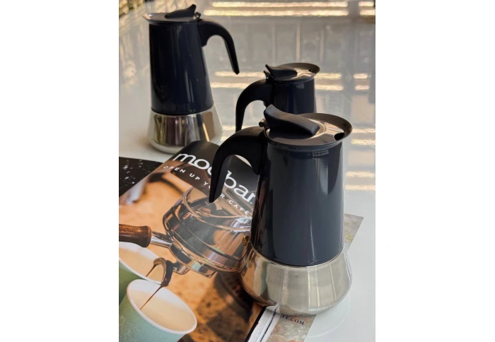 Гейзерная кофеварка из нержавеющей на 4 порции Smallens Грей 16615-7 (200 мл)