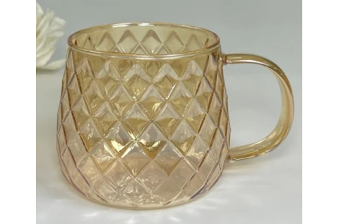 Кружка скляна Бурштиновий ромбус 102-1192 (350 мл)