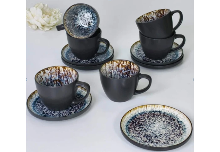 Набір чашок із блюдцями Паноптікон Olens 101-0482 (420 мл)