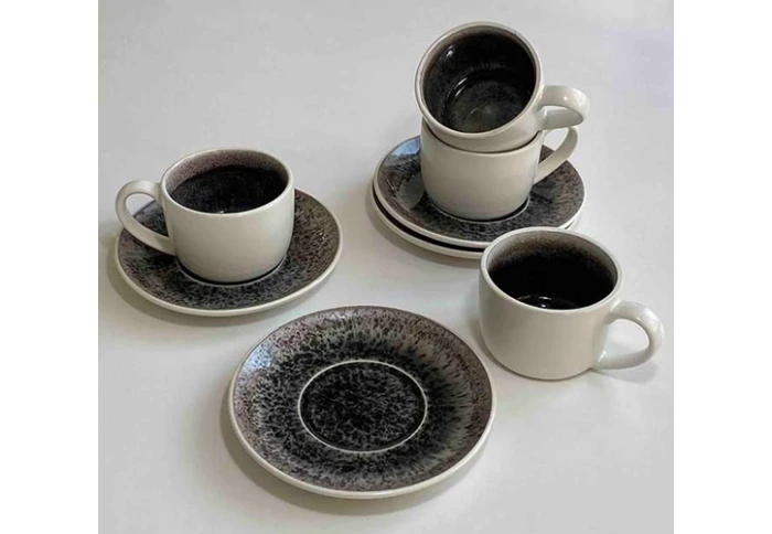 Набір чашок із блюдцями Інтерстелар Olens 101-0277 (150 мл) Набір чашок із блюдцями Інтерстелар Olens 101-0277 (150 мл)