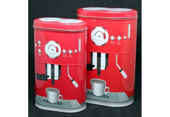 Набор банок для чая и кофе Красная кофеварка 03276-6 (18 см/13 см)