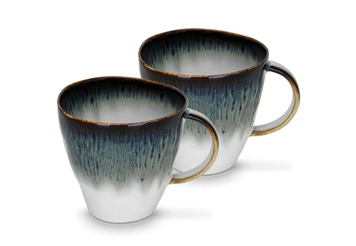 Набор из двух фарфоровых чашек Fissman 13628 (370 мл)