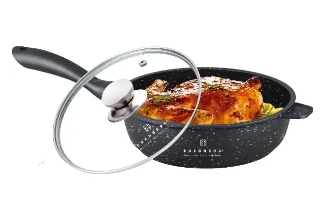 Сковорода глубокая с крышкой Edenberg EB-3321 (24 см) Сковорода глубокая с крышкой Edenberg EB-3321 (24 см)