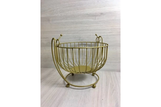 Фруктовница металлическая на ножке 300739 (250x180 мм) Фруктовница металлическая на ножке 300739 (250x180 мм)