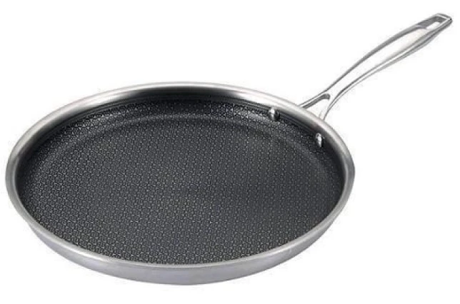 Сковорода для блинов профессиональная с 3D-антипригарным покрытием Benson BN-100593 (22 см) Сковорода для блинов профессиональная с 3D-антипригарным покрытием Benson BN-100593 (22 см)