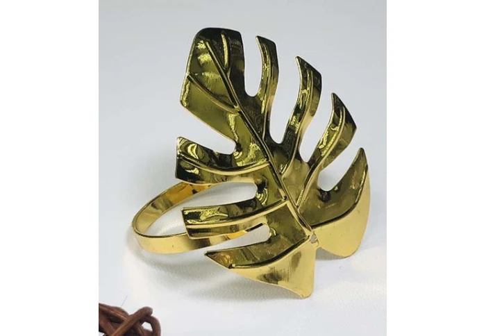 Кольцо для салфетки Olens Золотой листок DL21012694-1 (6,5х5,5 см)