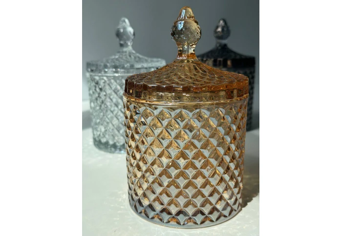 Конфетница стеклянная Золотой диамант 102-986 (580 мл)