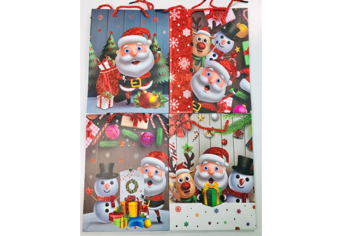 Пакет подарочный большой Новорічний 2024 102-1011 Пакет подарочный большой Новорічний 2024 102-1011