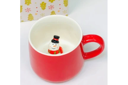 Новогодняя кружка керамическая Сюрприз-сніговик 102-1022 (350 мл) Новогодняя кружка керамическая Сюрприз-сніговик 102-1022 (350 мл)