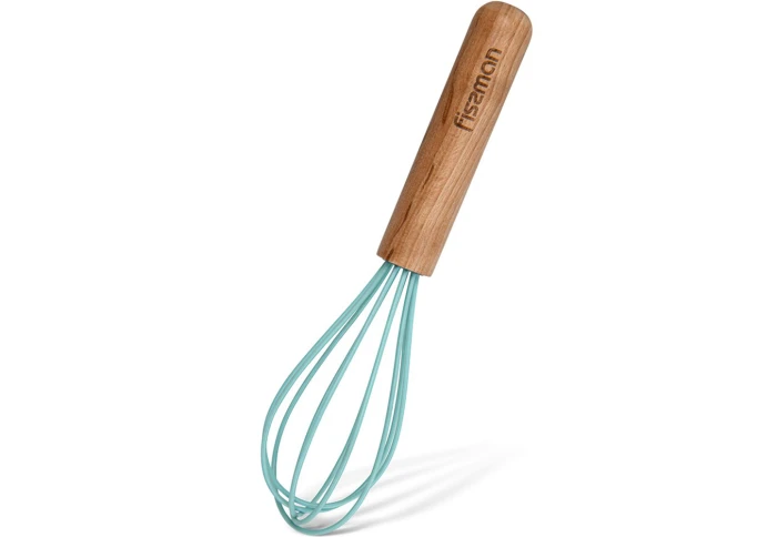 Вінчик силіконовий з дерев'яною ручкою Fissman 1199 (25 см)