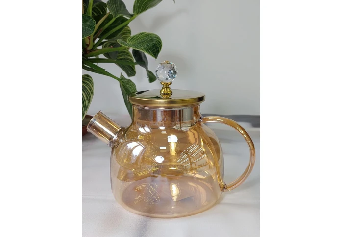 Чайник заварочный стеклянный Olens Золота перлина 102-378 (1000 мл) Чайник заварочный стеклянный Olens Золота перлина 102-378 (1000 мл)