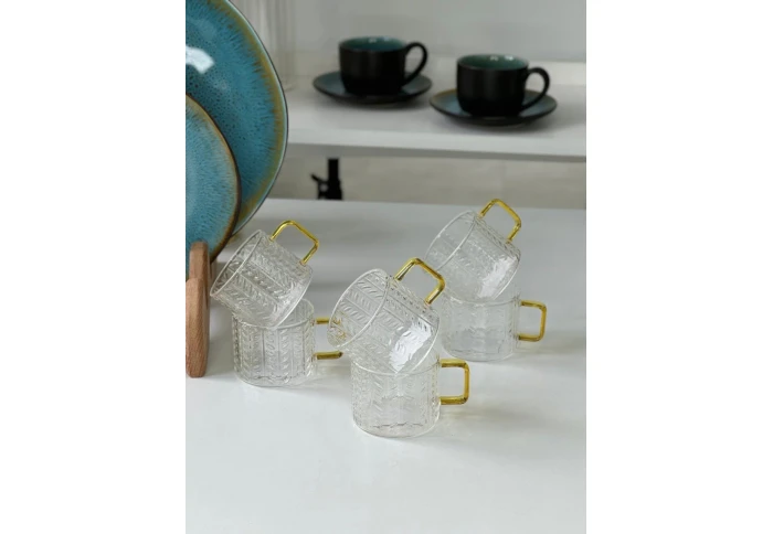 Набор из 6 чашек Olens Золотий Колосок 8030-251 (130 мл)