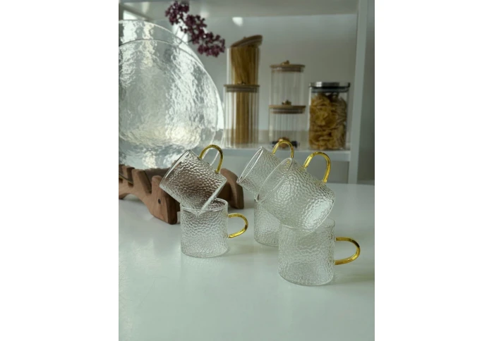 Набор из 6 чашек Olens Айс-прессо золото 8030-250 (130 мл)