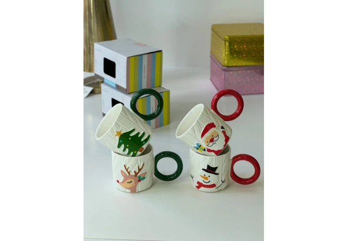 Кружка керамическая Новорічне кільце 8030-294 (260 мл) Кружка керамическая Новорічне кільце 8030-294 (260 мл)