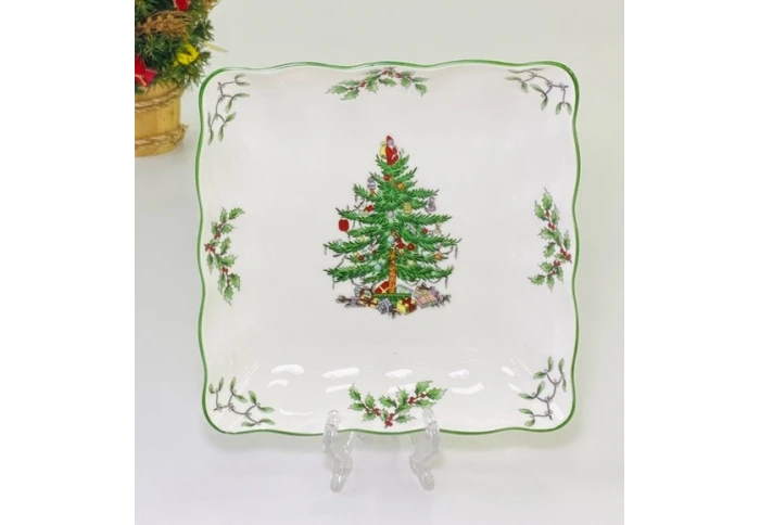 Тарелка керамическая новогодняя Olens Біла зима 102-552 (20 см) Тарелка керамическая новогодняя Olens Біла зима 102-552 (20 см)