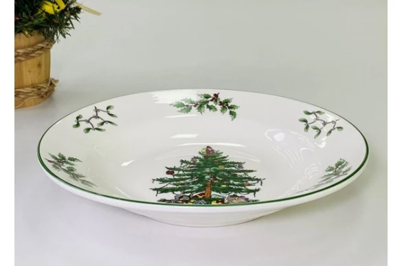 Тарелка керамическая глубокая новогодняя Olens Біла зима 102-553 (20 см) Тарелка керамическая глубокая новогодняя Olens Біла зима 102-553 (20 см)