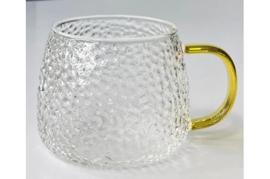 Чашка стеклянная золотая Льодяник Olens 8030-257 (450 мл)