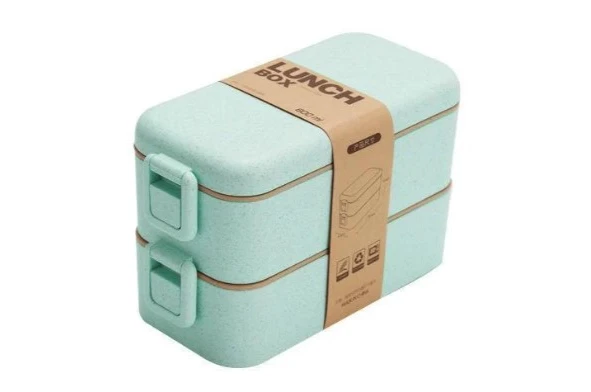 Ланч бокс двухуровневый зеленый Olens 102-39-2 (1200 мл)