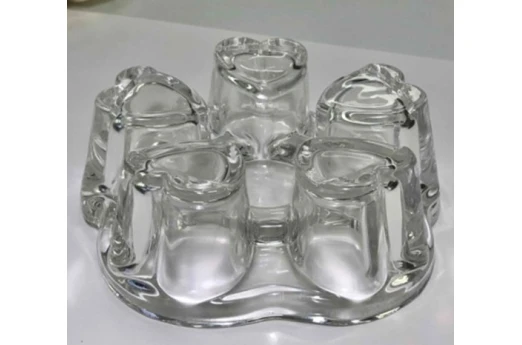 Підставка під чайник для заварювання зі свічкою скляна Серце 102-499 Підставка під чайник для заварювання зі свічкою скляна Серце 102-499