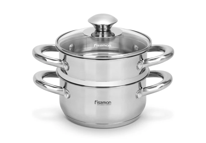 Кастрюля со вставкой-пароваркой из нержавеющей стали Fissman Gulliver 5428 (1,1 л) Кастрюля со вставкой-пароваркой из нержавеющей стали Fissman Gulliver 5428 (1,1 л)