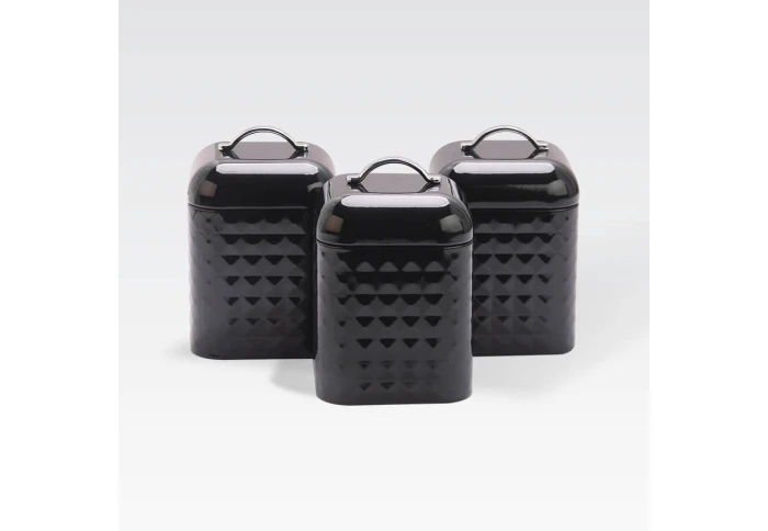 Набор емкостей для сыпучих Maestro MR-1676-3S-BLACK (3 шт)