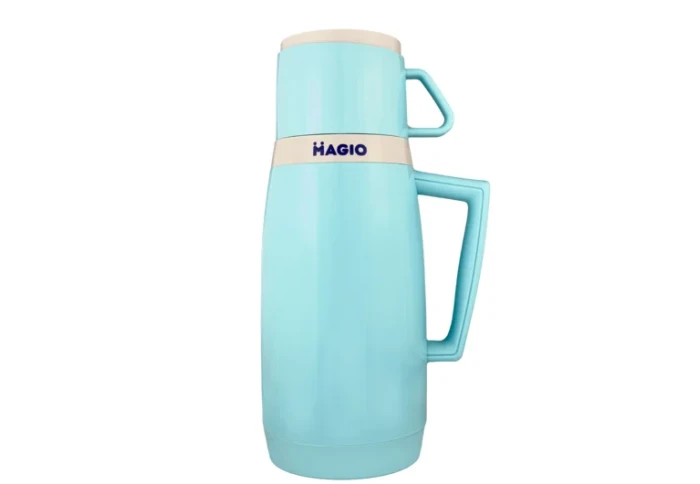 Маленький термос зі скляною колбою блакитний MAGIO 1051MGB (0,5 л)