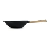 Чавунна сковорода з дерев'яною ручкою WOK Brizoll W24H (2,2 л)