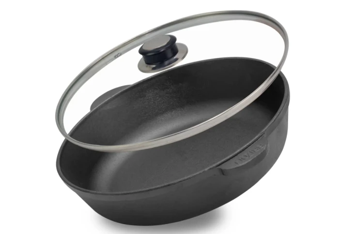 Чавунна сковорода з кришкою Brizoll Monolith M2860U-6 (28 см)