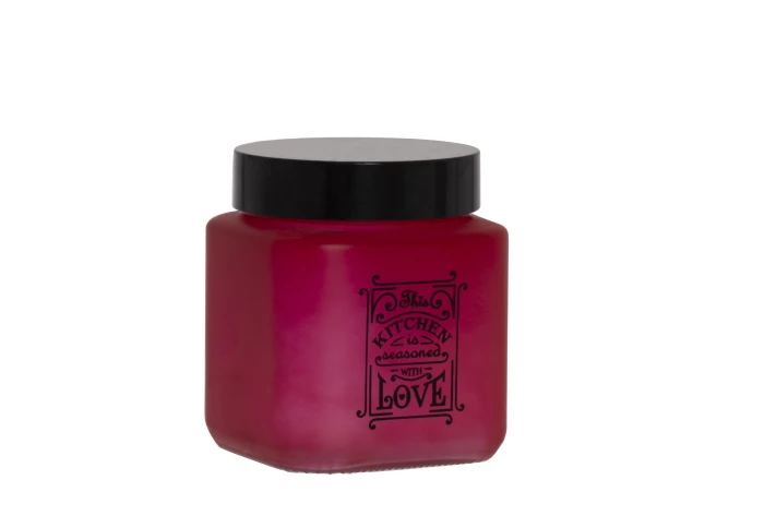 Банка скляна для сипучих продуктів HEREVIN MAT Kitchen RED 147010-121 (1 л)