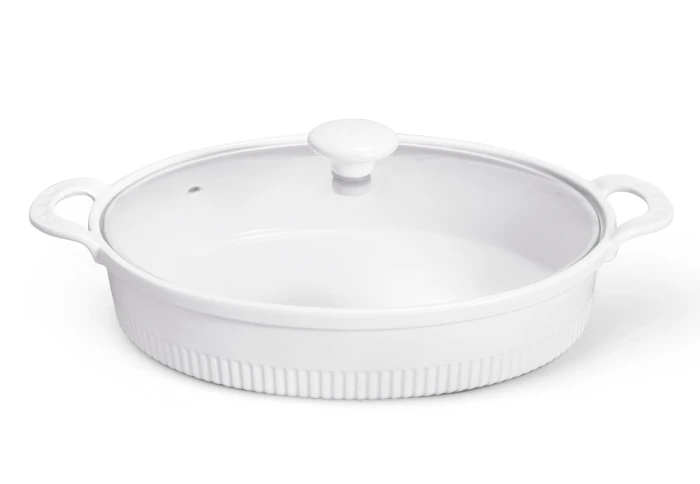 Форма для запекания овальная со стеклянной крышкой Fissman 14159 (31х25,5х6,5 см 2,1 л)