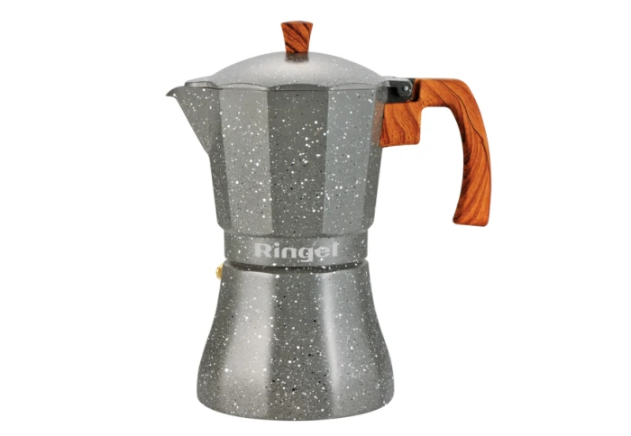 Гейзерная алюминиевая кофеварка на 3 чашки RINGEL GREY LINE RG-12104-3